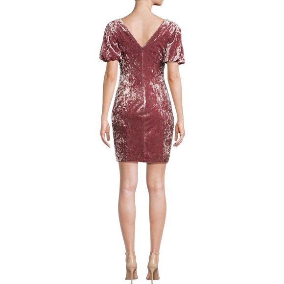 New Guess Velvet Bodycon cocktail Mini Dress Size 10 - Picture 3 of 9